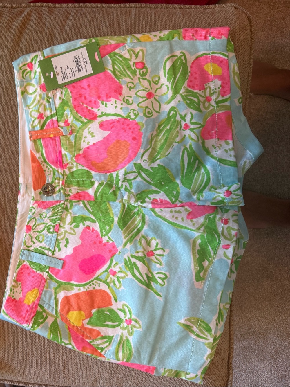 Lilly Pulitzer Pink, Aqua & Green Floral Shorts
